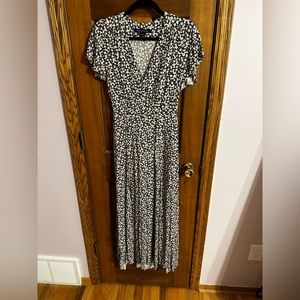 French Connection tie waist floral dress - size 6